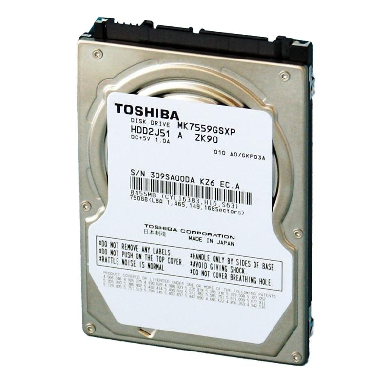 HDD2J51 | Toshiba 750GB 5400RPM 8MB Cache 2.5 SATA 3GB/s Laptop Hard Drive