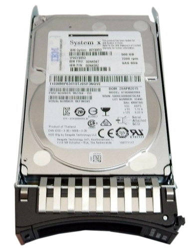 00NA587 | IBM 500GB 7200RPM SAS 6Gb/s 2.5 SFF G2 Hot-pluggable Nearline Hard Drive - NEW