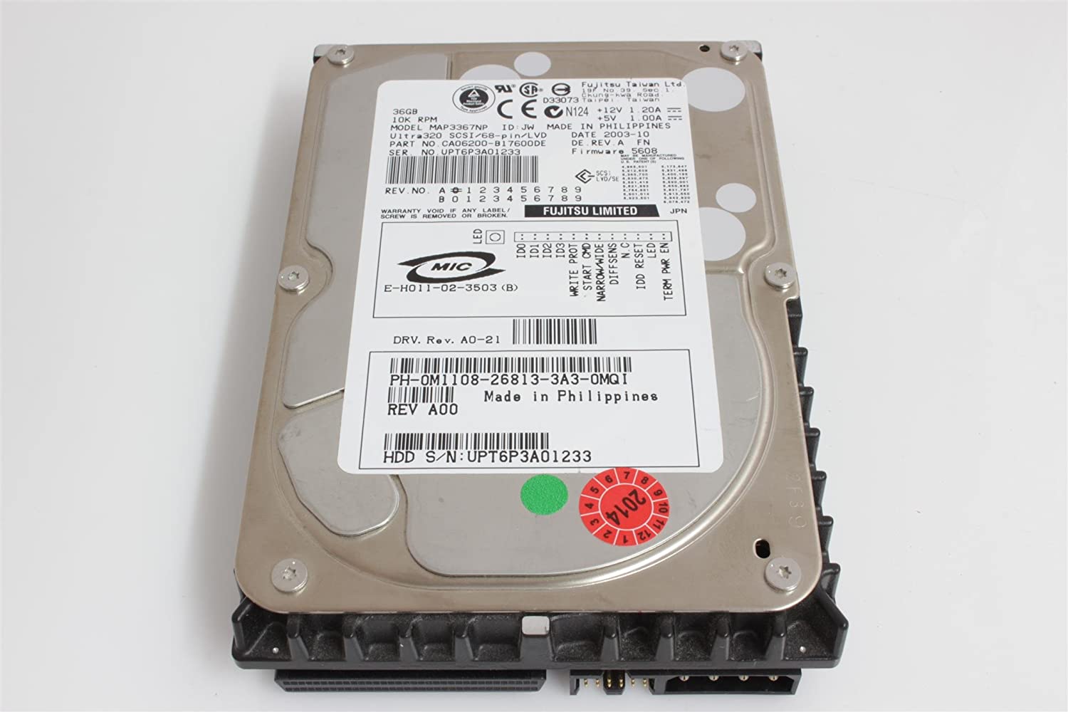 MAP3367NP | Fujitsu 36GB 10000RPM Ultra 320 SCSI 3.5 8MB Cache Enterprise Hard Drive