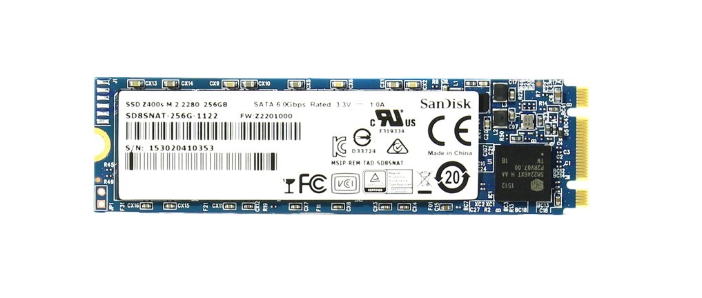 SD8SNAT-256G | SanDisk Z400s 256GB M.2 2280 6GB/s MLC SATA Solid State Drive (SSD)