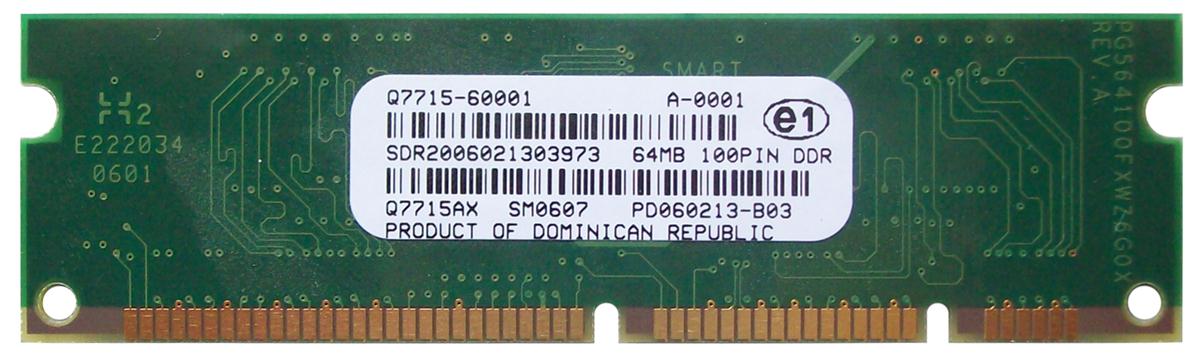 Q7715-60001 | HP 64MB DDR-266MHz PC2100 non-ECC Unbuffered CL2.5 200-Pin SoDimm 2.5V Memory Module