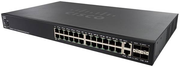 SF550X-24P-K9 | Cisco 24 Port Managed L3 Fast Ethernet (10/100)poe+ 195w Black 1u - NEW