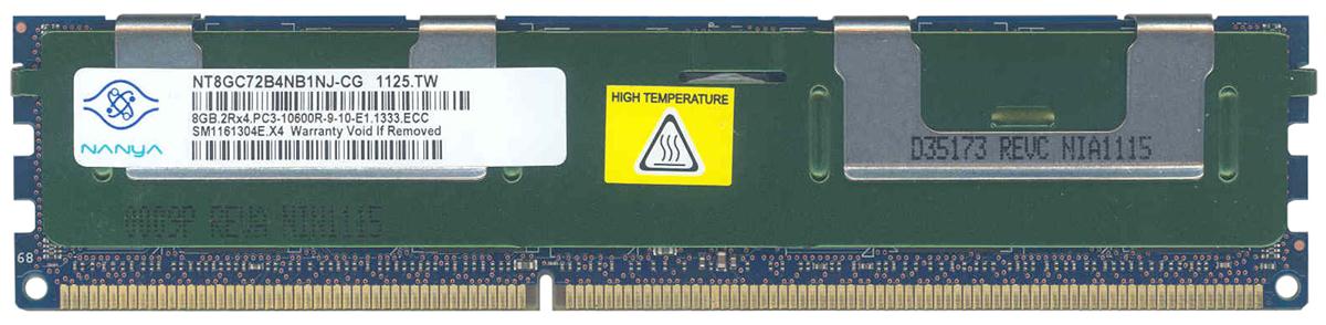 NT8GC72B4NB1NJ-CG | Dell 8GB 2RX4 PC3-10600R Memory Module (1x8GB)