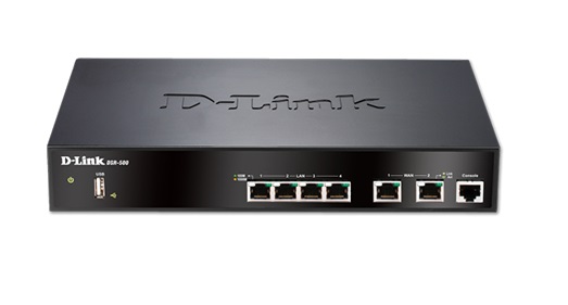 DSR-500 | D-LINK 4-Port 1Gbps 10/100/1000Base-T Gigabit Ethernet Unified Services Router