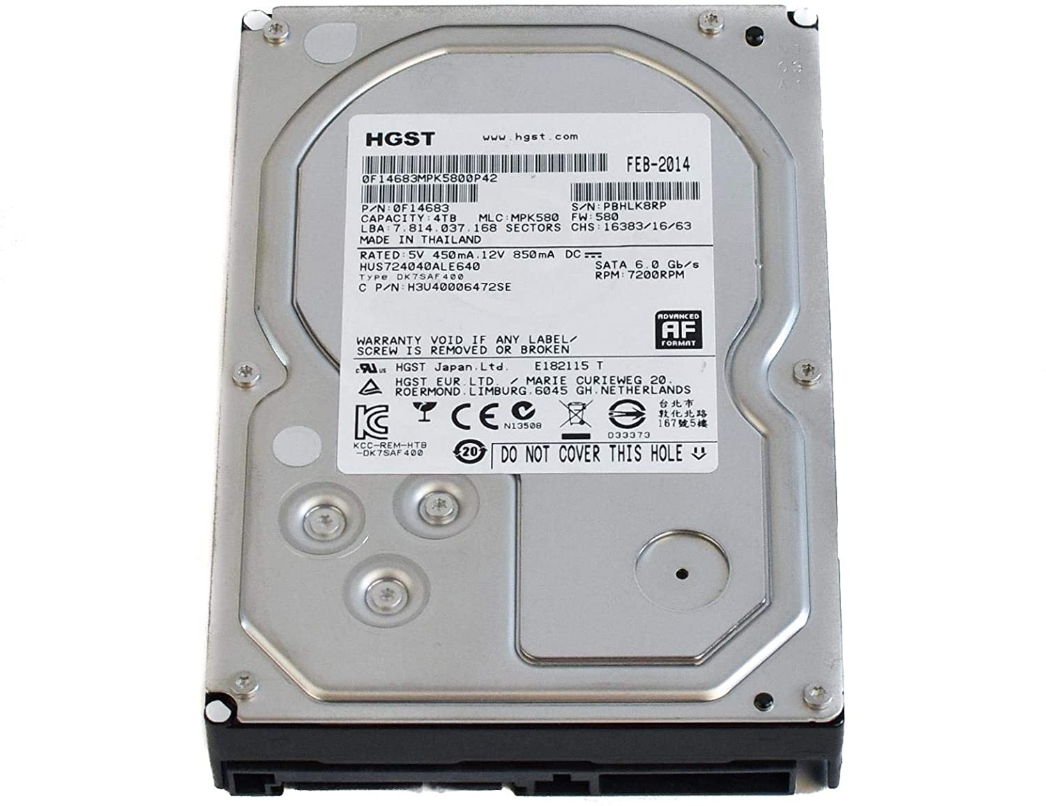 0F24804 | Hitachi 500GB 7200RPM SATA 6 Gbps 3.5 32MB Cache Ultrastar Hard Drive