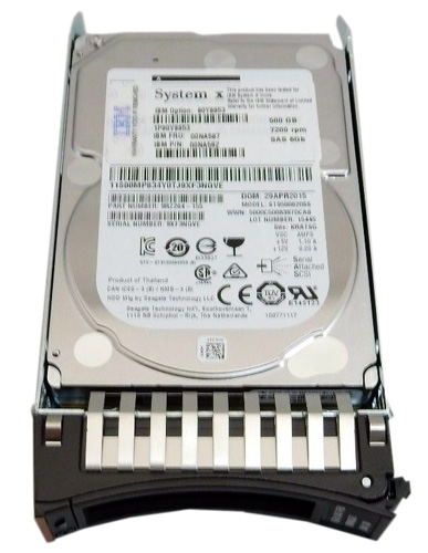 00NA592 | IBM 500GB 7200RPM SAS 6Gb/s 2.5 SFF G2 Hot-pluggable Nearline Hard Drive - NEW