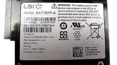L3-25407-05C | LSI MR IBBU09 Battery Rechargeable Li-Ion 3.7V 1.5AH 5.6WH