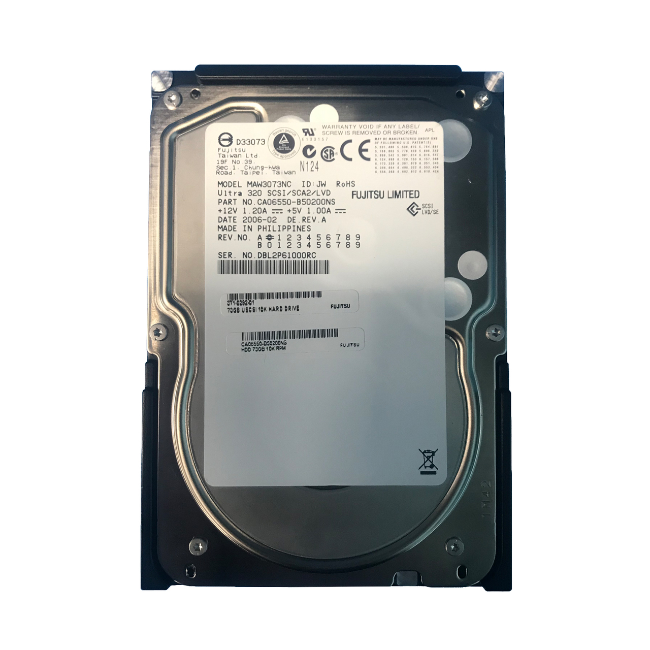 371-0292 | Sun 73GB 10000RPM SCSI 3.5 80-Pin Hard Drive