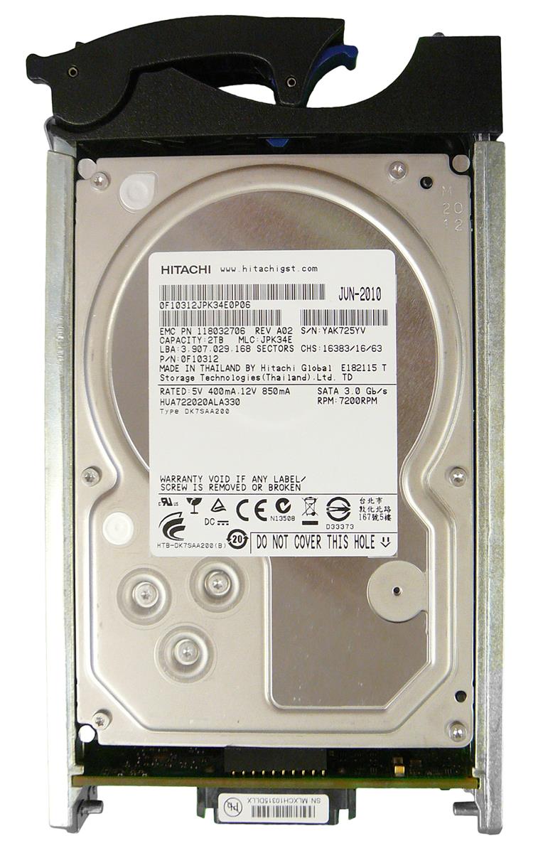 0F10312 | Hitachi Ultrastar A7K2000 2TB 7200RPM 32MB Cache SATA 3GB/s 7-Pin 3.5 Enterprise Hard Drive