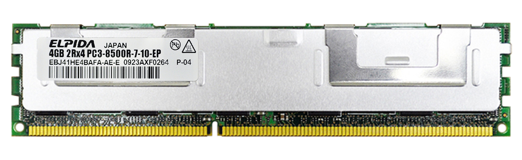 EBJ41HE4BAFA-AE-E | Elpida 4GB DDR3-1066MHz PC3-8500 ECC CL7 240-Pin DIMM 1.5V Dual Rank Memory Module