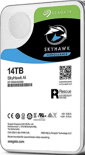 ST14000VE0008 | Seagate SkyHawk AI 14TB 7200RPM SATA 6Gb/s 256MB Cache 512E 3.5 Internal Hard Drive - NEW