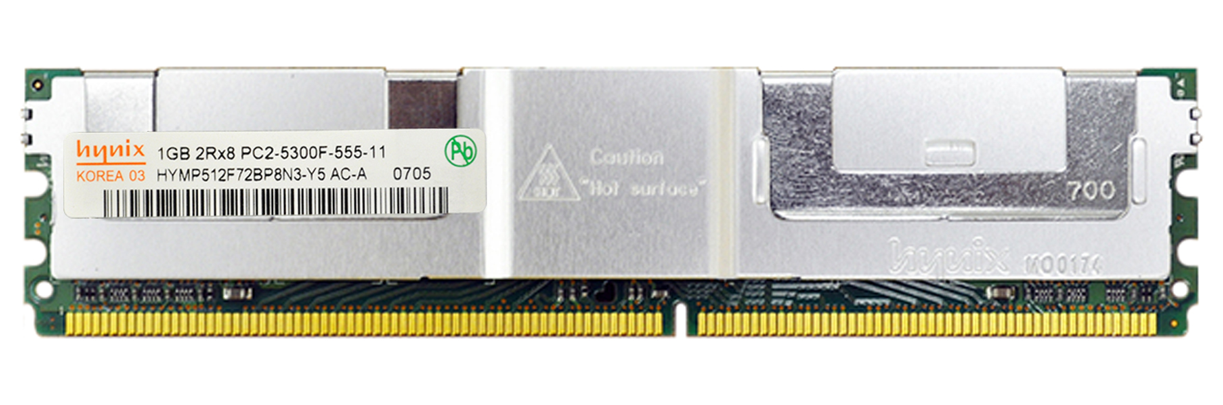 HYMP512F72BP8N3-Y5 | Hynix 1GB DDR2-667MHz PC2-5300 Fully Buffered CL5 240-Pin DIMM 1.8V Dual Rank Memory Module