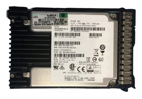 872390-B21 | HPE 960GB SAS 12Gb/s Read-intensive 2.5 (SFF) Hot-pluggable SC Digitally Signed Firmware Solid State Drive (SSD) - NEW