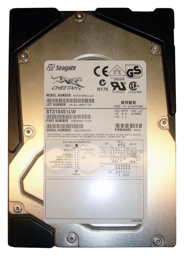 ST318451LW | Seagate 18GB 15000RPM Ultra 160 SCSI 3.5 4MB Cache Cheetah Hard Drive