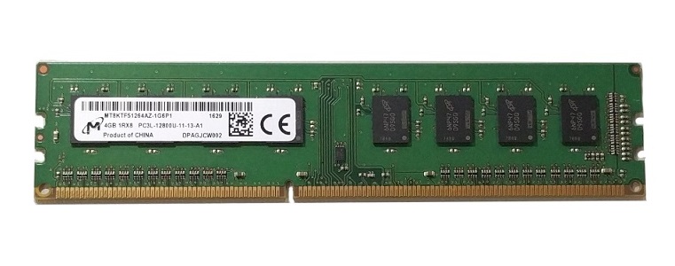 MT8KTF51264AZ-1G6P1 | Micron 4GB DDR3-1600MHz PC3-12800 non-ECC Unbuffered CL11 240-Pin DIMM 1.35V Low Voltage Single Rank Memory Module