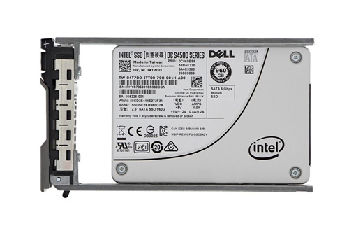 4T7DD | Dell 960GB Read-intensive Triple Level-Cell (TLC) SATA 6Gb/s 2.5 Hot-pluggable DC S4500 Series SSD for 14G PowerEdge Server