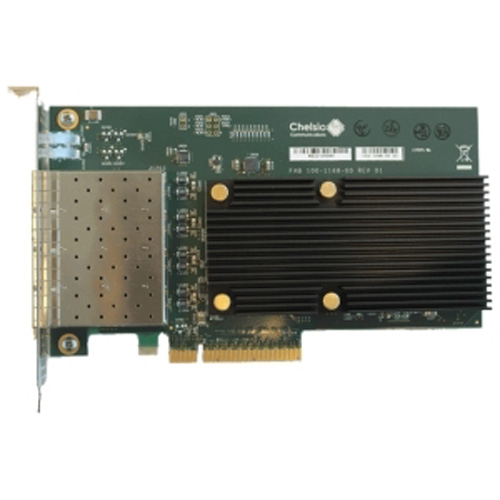T540-CR | Chelsio High Performance Quad Port 10 GbE Unifide Wire PCI-Express Adapter X8 Optical Fibre