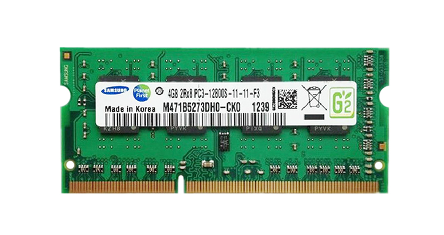 M471B5273DH0-CK0 | Samsung 4GB DDR3 SoDimm Non ECC PC3-12800 1600Mhz 2Rx8 Memory