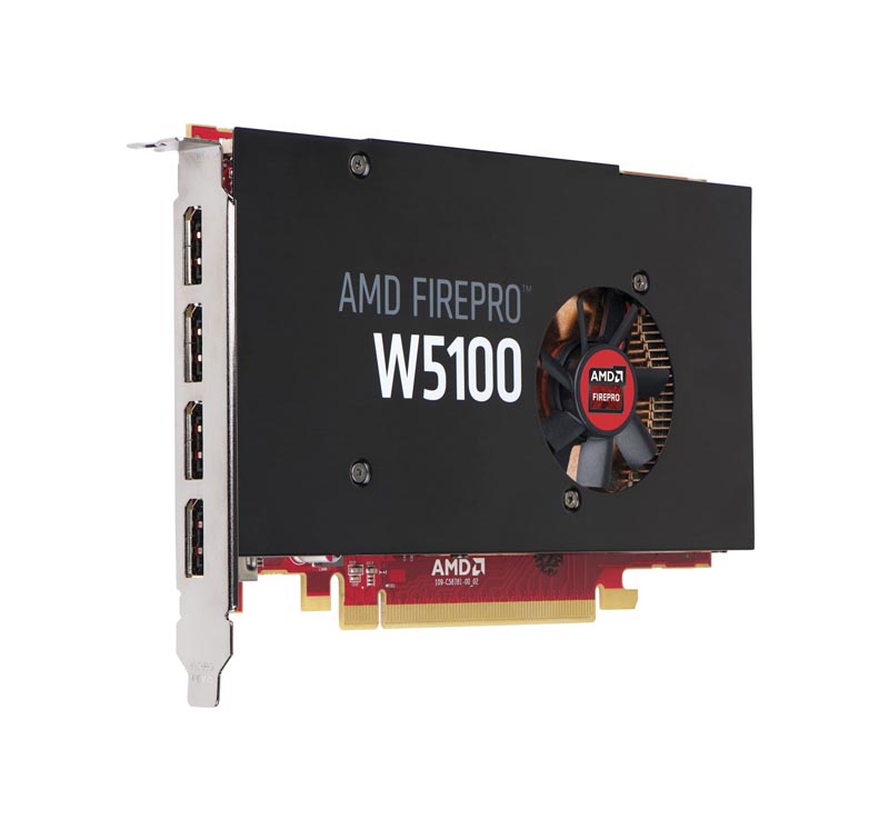 100-505974 | AMD FirePro W5100 PCI-Express 3 x16 4GB GDDR5 4 x DisplayPorts Video Graphics Card