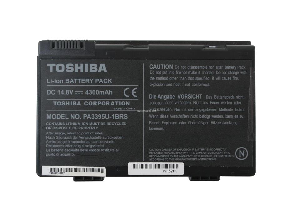 PA3395U-1BRS | Toshiba Rechargeable Notebook Battery Lithium Ion (Li-Ion) 14.8V DC