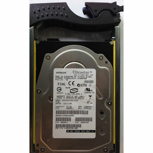 HUS151473VLF4E0 | Hitachi 73GB 15000RPM Fibre Channel 4 Gbps 3.5 16MB Cache Hard Drive