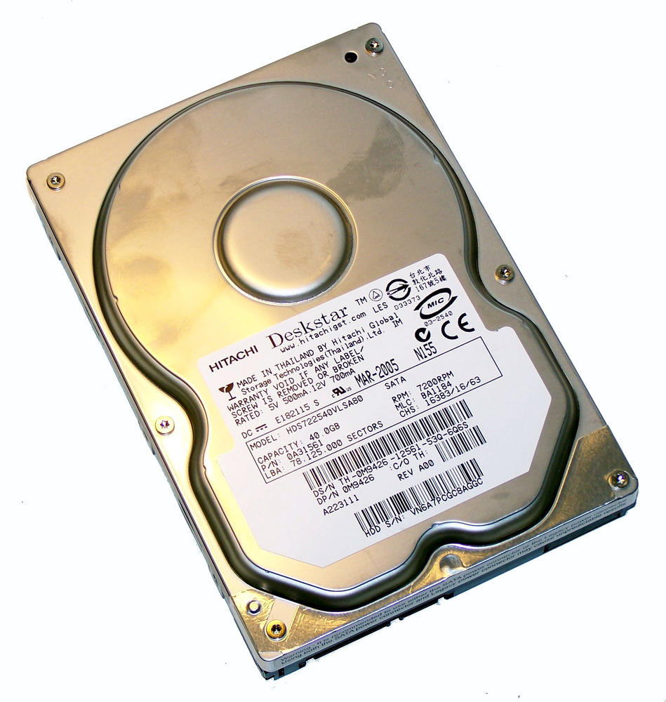 0A31561 | Hitachi 40GB 7200RPM SATA 1.5 Gbps 3.5 8MB Cache Deskstar Hard Drive