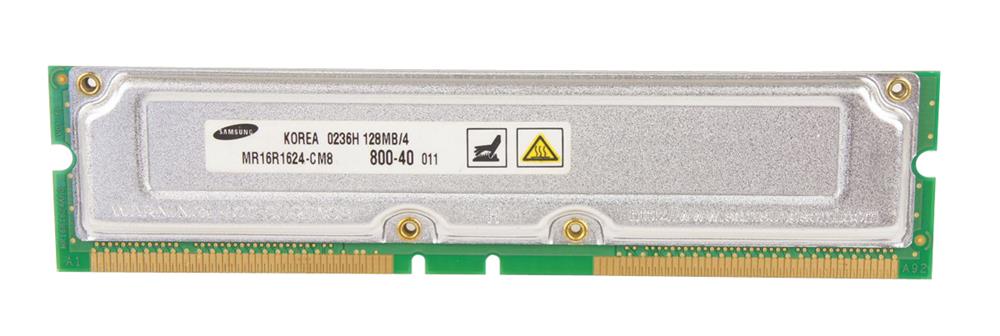 MR16R1624-CM8 | Samsung 128MB PC800 800MHz non-ECC 40ns 184-Pin RDRAM RIMM Memory Module