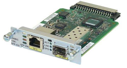 EHWIC-1GE-SFP-CU | Cisco Gigabit EN Enhanced High-speed WAN Interface Card Expansion Module EHWIC - NEW