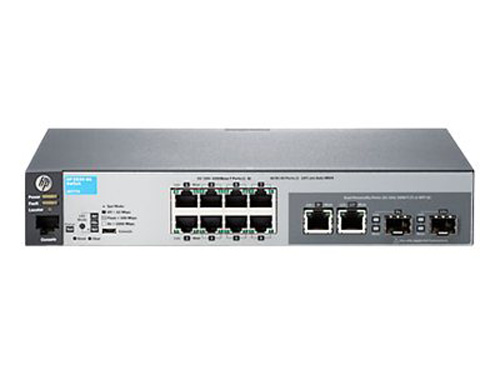 J9777A | HP 2530-8G Switch Managed 8 X 10/100/1000 + 2 X Combo Gigabit SFP Desktop, Rack-mountable, Wall-Mountable - NEW