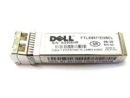 N743D | Dell Networking Transceiver SFP+ 10GbE SR 850NM Wavelength 300M RCH - NEW