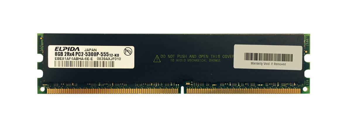 EBE81AF4ABHA-6E-E | Elpida 8GB DDR2-667MHz PC2-5300 ECC CL5 240-Pin DIMM 1.8V Dual Rank Memory Module