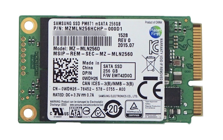 MZ-MLN256D | Samsung PM871 256GB mSATA Solid State Drive (SSD)