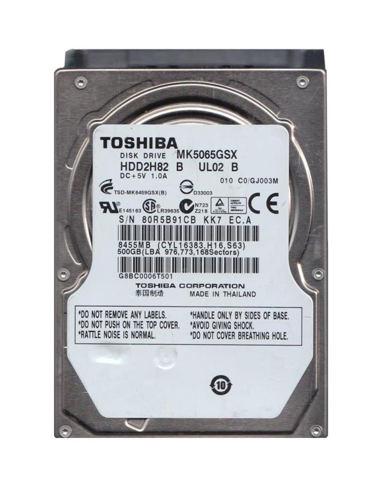 HDD2H82B | Toshiba 500GB 5400RPM SATA 3 Gbps 2.5 8MB Cache Hard Drive