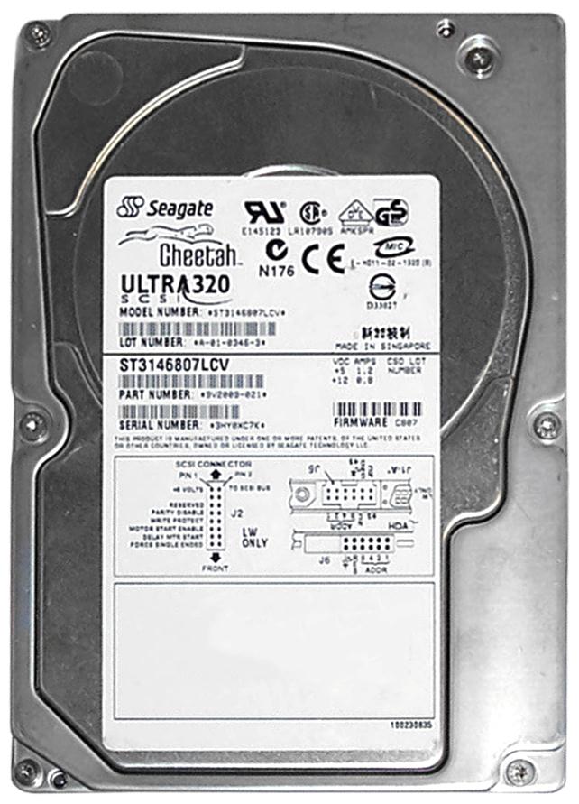 ST3146807LCV | Seagate 147GB 10000RPM Ultra 320 SCSI 3.5 16MB Cache Cheetah Hard Drive