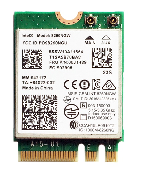 00JT489 | Lenovo Wireless LAN Card for ThinkPad T470 Laptop