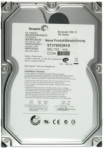 ST3750528AS | Seagate 750GB 7200RPM SATA Gbps 3.5 32MB Cache Barracuda Hard Drive