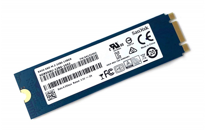 SD8SN8U-128G-2000 | SanDisk X400 Series 128GB SATA 6Gb/s M.2 2280 Solid State Drive (SSD)