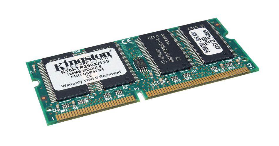 KTM-TP390X/128 | Kingston 128MB 100MHz PC100 non-ECC Unbuffered CL2 144-Pin SoDimm 3.3V Memory Module