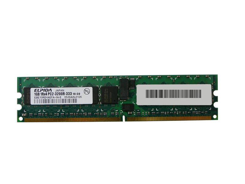 EBE10RD4AEFA-4A-E | Elpida 1GB DDR2-400MHz PC2-3200 ECC CL3 240-Pin DIMM 1.8V Single Rank Memory Module