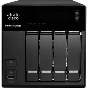 NSS324D00-K9 | Cisco NSS 324 Smart Storage Network Storage Server - Intel Atom D510 1.66 GHz - RJ-45 Network USB eSATA VGA