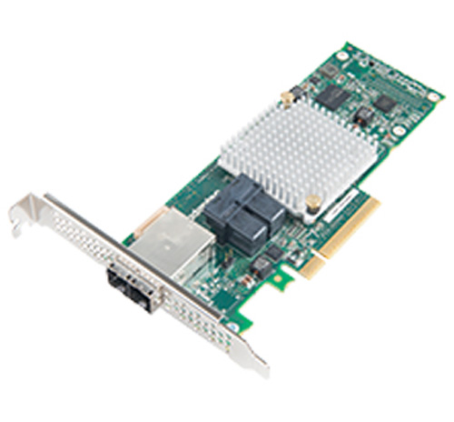 1000-8I8E | Adaptec 12GB 16-Port PCI-E 3.0 X8 Low-profile SAS/SATA Host Bus Adapter - NEW