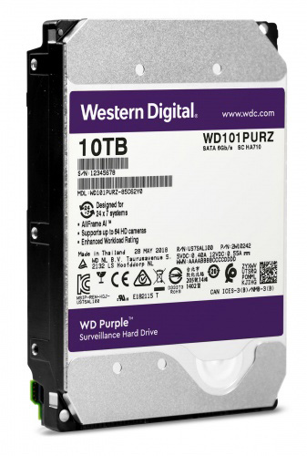 WD101PURZ | WD PURPLE 10TB 7200RPM SATA 6Gb/s 256MB Cache 3.5 Internal Surveillance Hard Drive