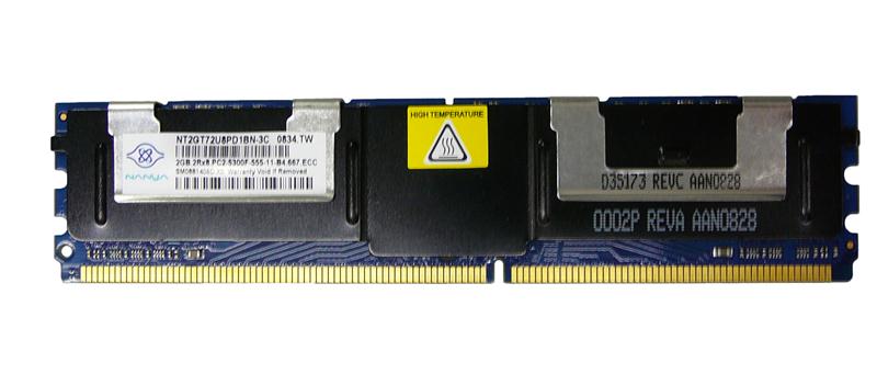 NT2GT72U8PD1BN-3C | Nanya 2GB DDR2-667MHz PC2-5300 Fully Buffered CL5 240-Pin DIMM 1.8V Dual Rank Memory Module