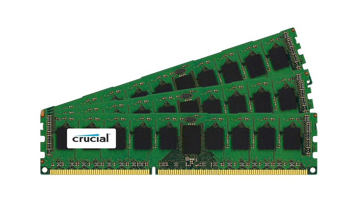 CT958449 | Crucial 3GB Kit (3 X 1GB) DDR3-1333MHz PC3-10600 ECC CL9 240-Pin DIMM Memory