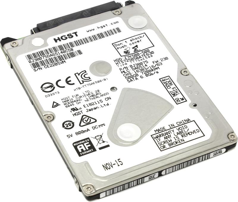 0J38075 | Hitachi 500GB 7200RPM SATA Gbps 2.5 32MB Cache Travelstar Hard Drive