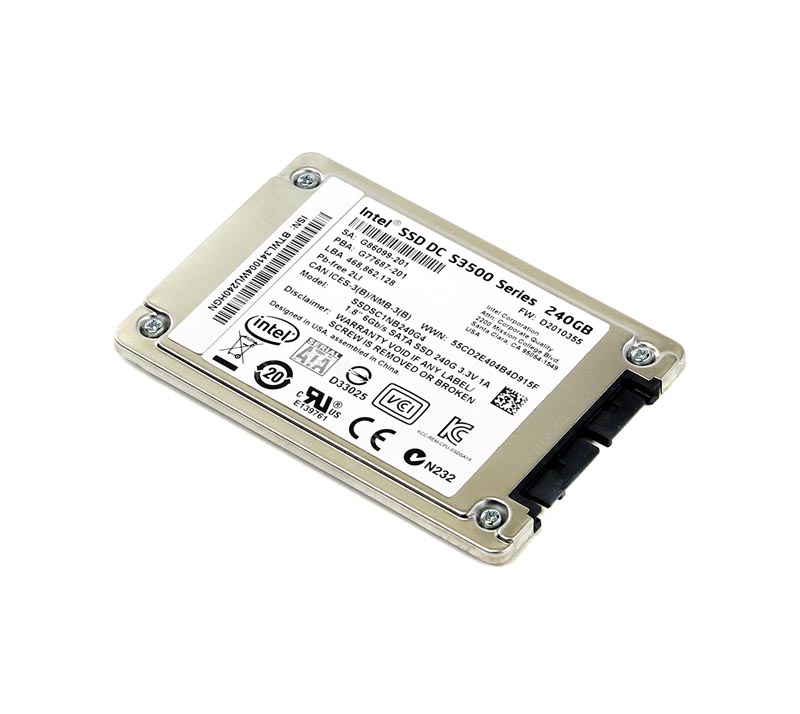 SSDSC1NB240G401 | Intel DC S3500 Series 240GB SATA 6.0Gb/s 1.8 MLC Solid State Drive (SSD)