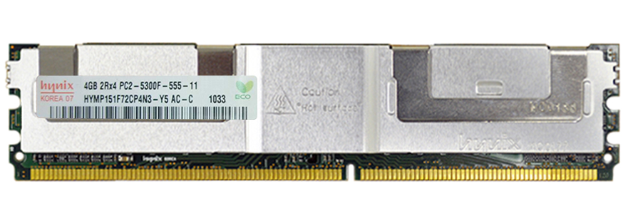 HYMP151F72CP4N3-Y5-C | Hynix 4GB DDR2-667MHz PC2-5300 Fully Buffered CL5 240-Pin DIMM 1.8V Dual Rank Memory Module