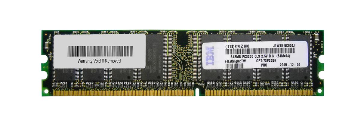 73P2686 | IBM 512MB DDR-400MHz PC3200 non-ECC Unbuffered CL3 184-Pin DIMM 2.5V Memory Module