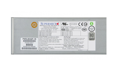 PWS-2K02P-1R | Supermicro 2000-Watt Redundant 80 Plus Platinum Power Supply