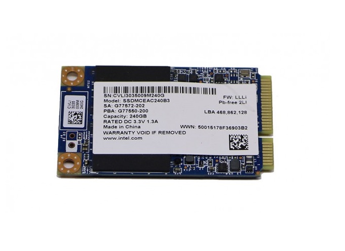 SSDMCEAC240B301 | Intel 525 Series 240GB SATA 6Gb/s mSATA MLC Solid State Drive (SSD)